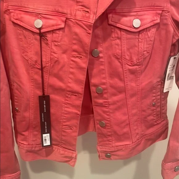 Liverpool Rosebud Coral Jean Jacket Classic Denim Style NWT - Picture 4 of 16